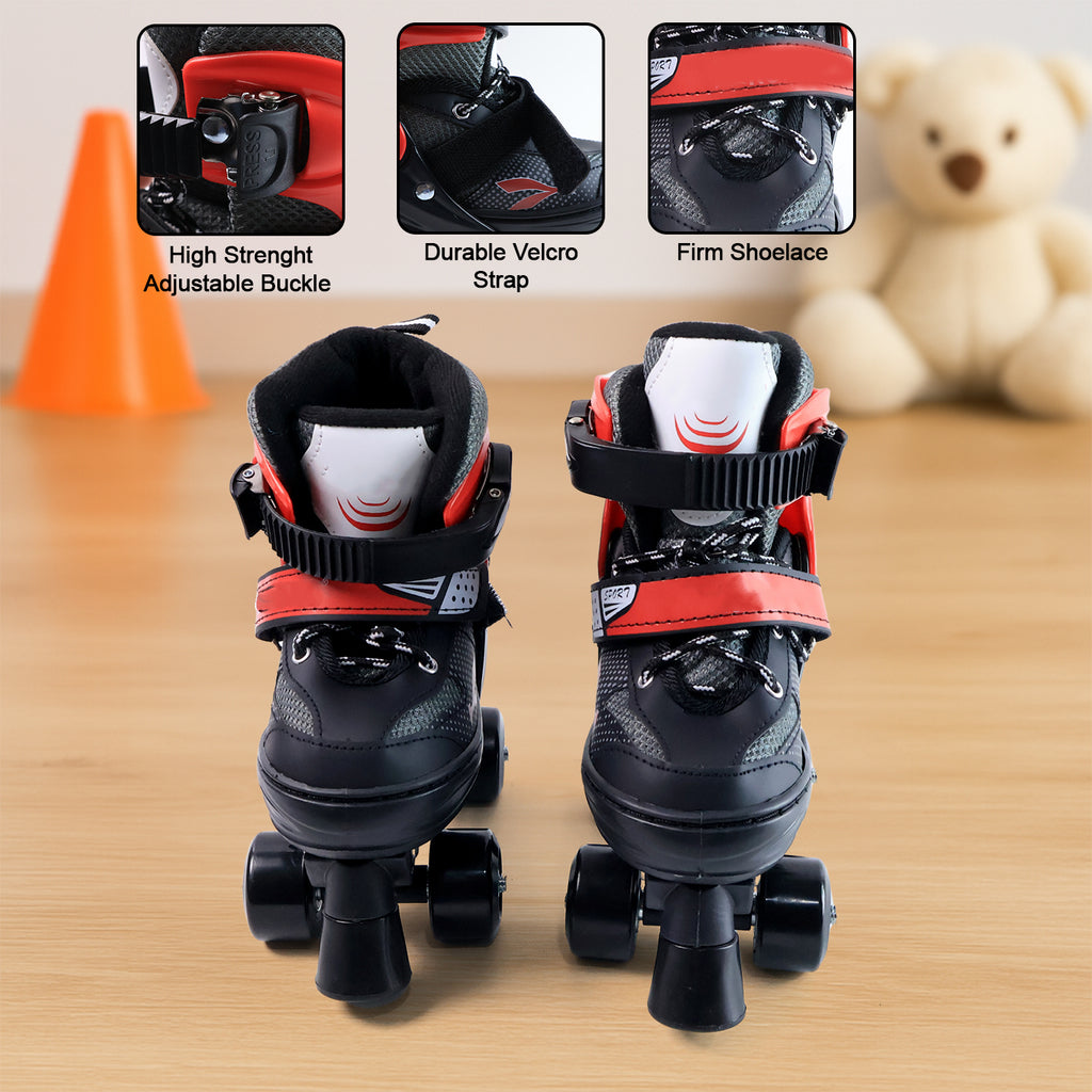 Adjustable Quad Roller Skates For Kids (1 Pair)
